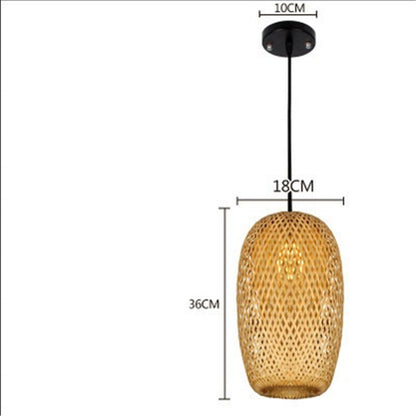 Bamboo Three-Head Pendant Light for Modern Interiors