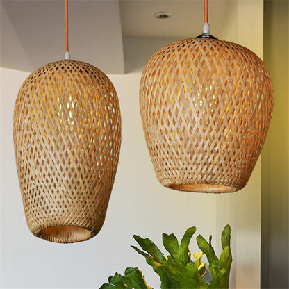 Bamboo Three-Head Pendant Light for Modern Interiors
