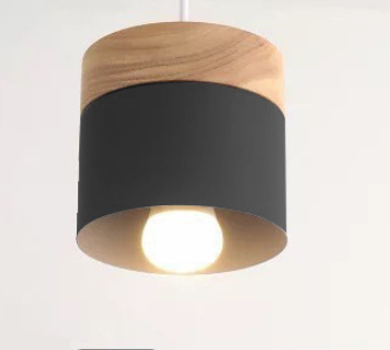 Nordic Minimalist LED Pendant Light - Iron & Wood Chandelier